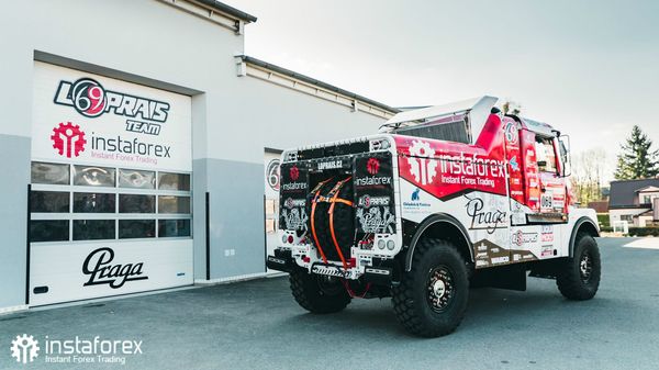 InstaForex Loprais Team testing Praga V4S DKR for Dakar 2020